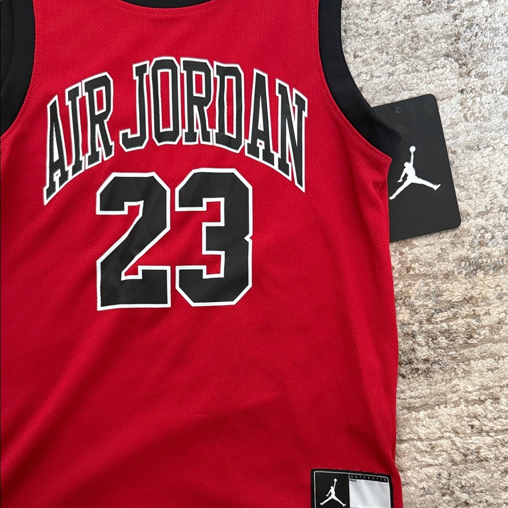 Jordan Kids Red and Black Jersey Tank - Picture 3 of 6